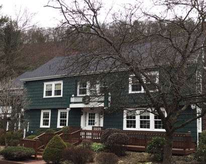 Jo-Jane Lodge — the home of Louise and Newton Chatham at Chatham Maples along Lycoming Creek.